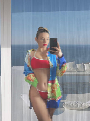 Emily Classic Red Bikini Top